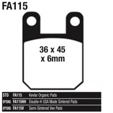 EBC Brake Pad, Utility Grade Sintered Blend - FA115R