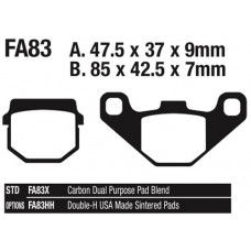 EBC Brake Pad, Carbon Dual Purpose Blend - FA83X